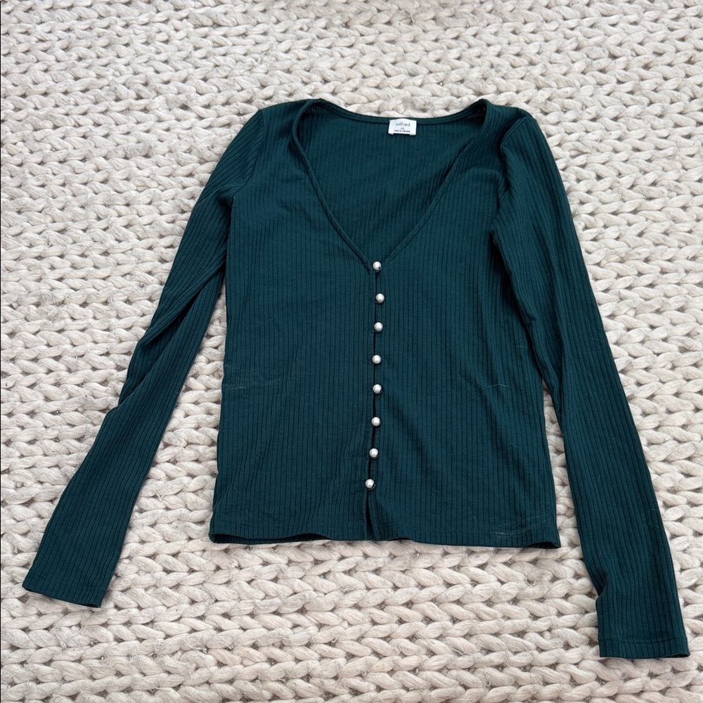 Wilfred Teal Long Sleeve Top